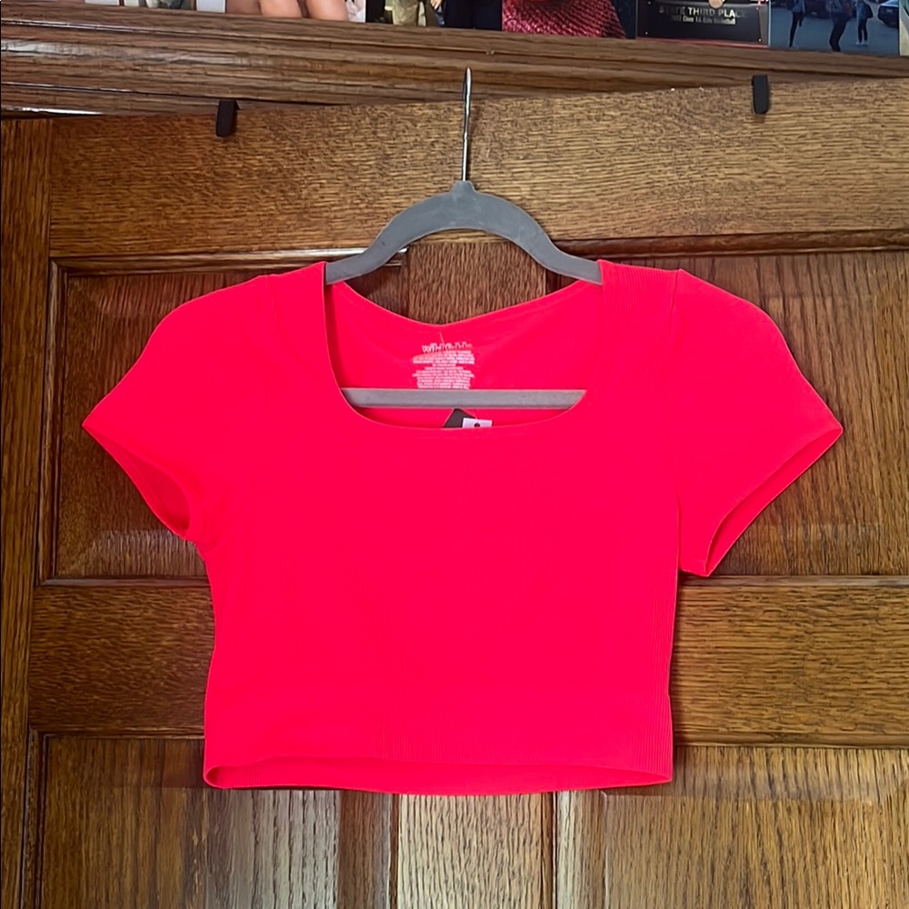Wild Fable Pink Short Sleeve Crop T-Shirt